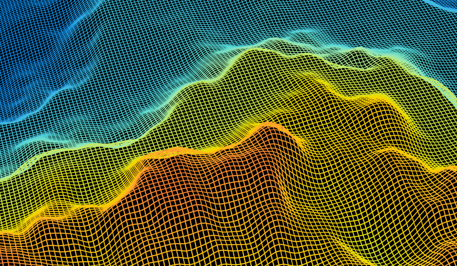 3D Topographic Map with contours